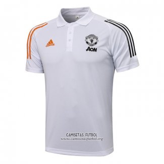 Camiseta Polo del Manchester United 2021/2022 Blanco