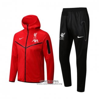 Chandal con Capucha del Liverpool 2022/2023 Rojo