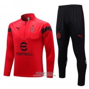 Chandal de Sudadera del AC Milan 2022/2023 Rojo