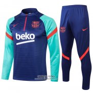 Chandal de Sudadera del Barcelona 2021/2022 Azul