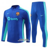 Chandal de Sudadera del Barcelona Nino 2023/2024 Azul