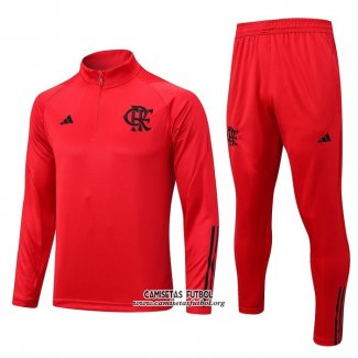 Chandal de Sudadera del Flamengo Nino 2023/2024 Rojo