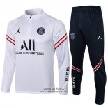 Chandal de Sudadera del Paris Saint-Germain Nino 2021/2022 Blanco