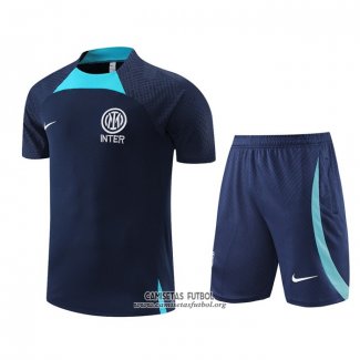 Chandal del Inter Milan Manga Corta 2022/2023 Azul - Pantalon Corto