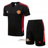 Chandal del Manchester United Manga Corta 2022/2023 Negro - Pantalon Corto