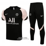 Chandal del Paris Saint-Germain Manga Corta 2021/2022 Negro y Rosa