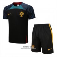 Chandal del Portugal Manga Corta 2022/2023 Negro - Pantalon Corto