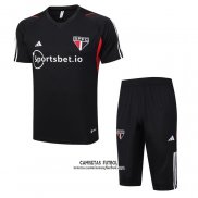 Chandal del Sao Paulo Manga Corta 2023/2024 Negro - Pantalon Corto