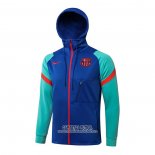 Chaqueta con Capucha del Barcelona 2021-2022 Azul