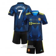 Camiseta Manchester United Jugador Ronaldo Tercera Nino 2021/2022