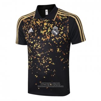 Camiseta Polo del Real Madrid 2020/2021 Negro y Oro