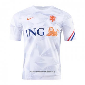 Camiseta Pre Partido del Paises Bajos 2020/2021 Blanco