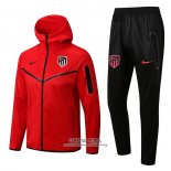 Chandal con Capucha del Atletico Madrid 2022/2023 Rojo