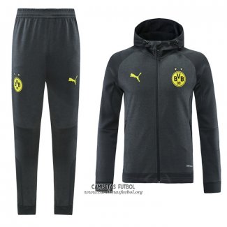 Chandal con Capucha del Borussia Dortmund 2021/2022 Gris