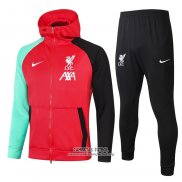 Chandal con Capucha del Liverpool 2020/2021 Rojo