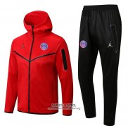 Chandal con Capucha del Paris Saint-Germain Jordan 2022/2023 Rojo