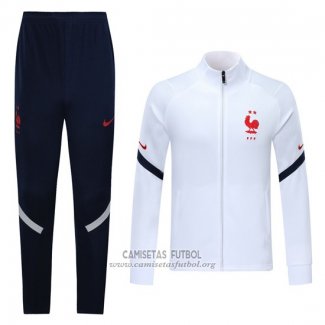 Chandal de Chaqueta del Francia 2020 Blanco