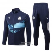 Chandal de Chaqueta del Olympique Marsella Nino 2022/2023 Azul Oscuro