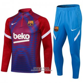 Chandal de Sudadera del Barcelona 2021/2022 Rojo