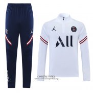 Chandal de Sudadera del Paris Saint-Germain Jordan 2021/2022 Blanco