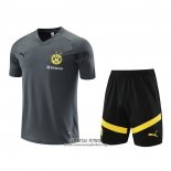 Chandal del Borussia Dortmund Manga Corta 2022/2023 Gris - Pantalon Corto