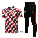 Chandal del Manchester United Manga Corta 2022/2023 Negro y Rojo