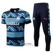 Chandal del Olympique Marsella Manga Corta 2022/2023 Azul