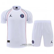 Chandal del Paris Saint-Germain Jordan Manga Corta 2022/2023 Blanco - Pantalon Corto