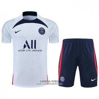 Chandal del Paris Saint-Germain Manga Corta 2022/2023 Blanco - Pantalon Corto