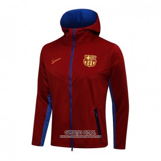 Chaqueta con Capucha del Barcelona 2021/2022 Rojo