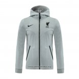 Chaqueta con Capucha del Liverpool 2020/2021 Gris