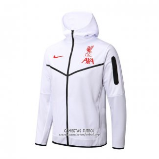 Chaqueta con Capucha del Liverpool 2022/2023 Blanco