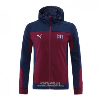 Chaqueta con Capucha del Manchester City 2020/2021 Rojo