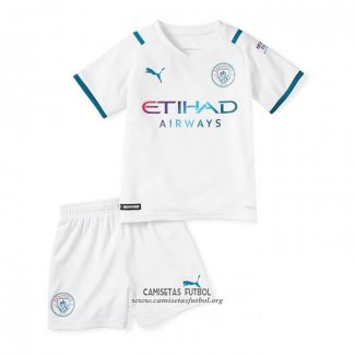 Camiseta Manchester City Segunda Nino 2021/2022