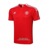 Camiseta Polo del Manchester United 2021-2022 Rojo