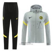 Chandal con Capucha del Chelsea 2021/2022 Gris