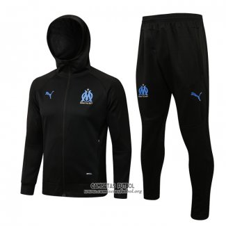 Chandal con Capucha del Olympique Marsella 2021/2022 Negro