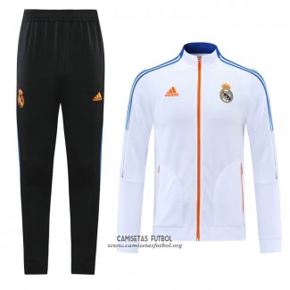 Chandal de Chaqueta del Real Madrid Nino 2021/2022 Blanco