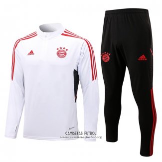 Chandal de Sudadera del Bayern Munich Nino 2022/2023 Blanco