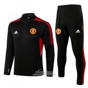 Chandal de Sudadera del Manchester United Nino 2022/2023 Negro