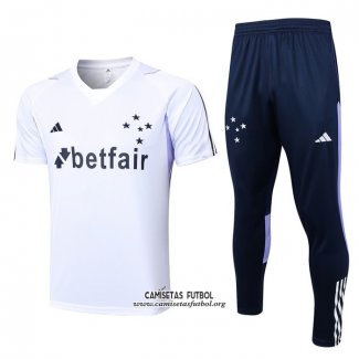 Chandal del Cruzeiro Manga Corta 2023/2024 Blanco