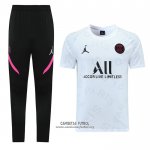 Chandal del Paris Saint-Germain Jordan Manga Corta 2021 Blanco