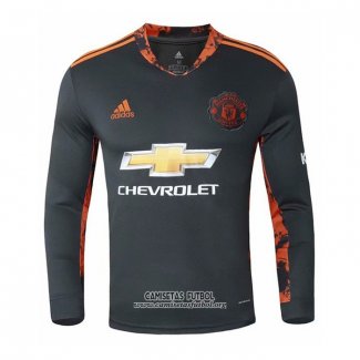 Camiseta Manchester United Portero Manga Larga 2020/2021 Negro