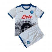 Camiseta Napoli Maradona Special Nino 2021/2022 Blanco