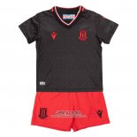 Camiseta Stoke City Segunda Nino 2022/2023 Negro