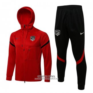 Chandal con Capucha del Atletico Madrid 2021/2022 Rojo