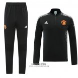 Chandal de Sudadera del Manchester United 2021-2022 Negro