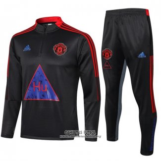 Chandal de Sudadera del Manchester United 2021/2022 Gris