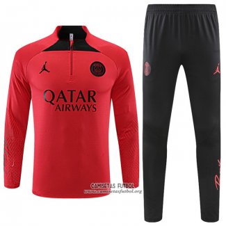 Chandal de Sudadera del Paris Saint-Germain Jordan 2022/2023 Rojo