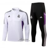 Chandal de Sudadera del Real Madrid Nino 2022/2023 Blanco